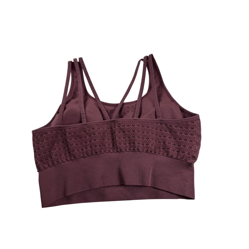 Gymshark Energy+ Seamless Sports Bra Burgundy Purple with padding Size L - Picture 6 of 8